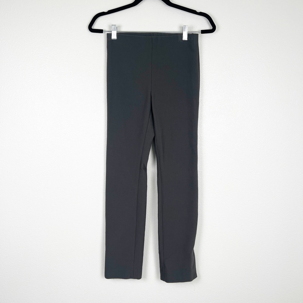 Vince Women's Flat Front Split‎ Hem Slack Gray Sz S